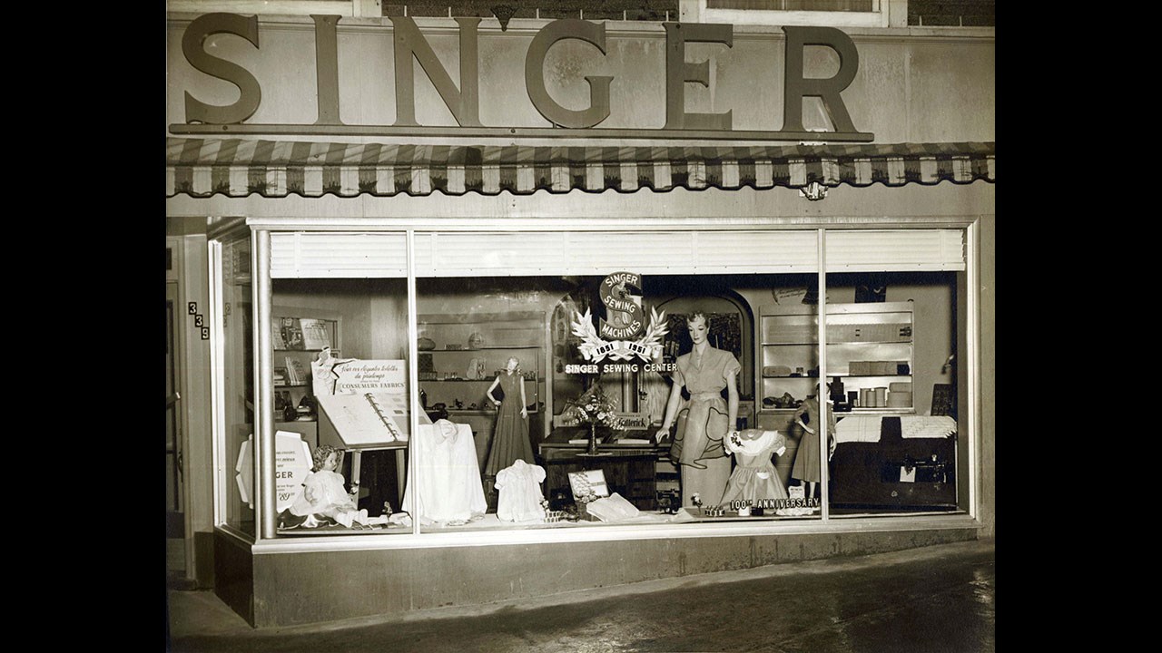 Le magasin de machines à coudre Signer à Saint-Georges