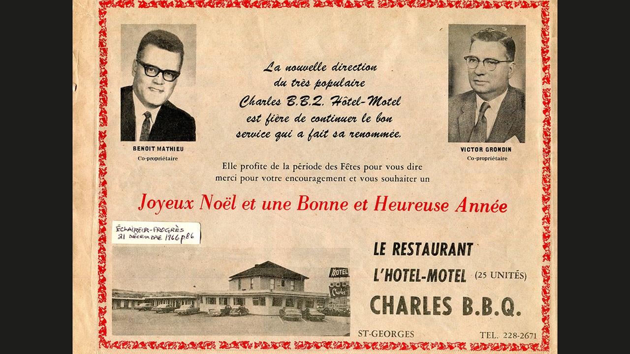 Souvenirs du populaire restaurant Charles BBQ 1956-2011