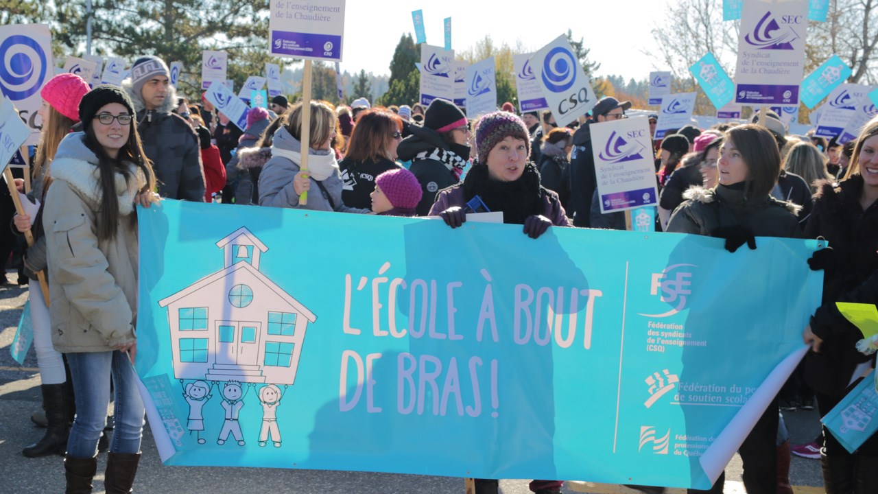 Les enseignantes et enseignants du SEC envoient un message clair au gouvernement