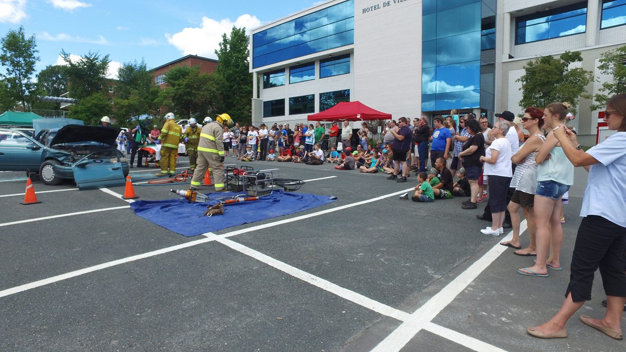 Normand DeLessard présente la journée Urgence des cadettes de la SQ Beauce-Sartigan