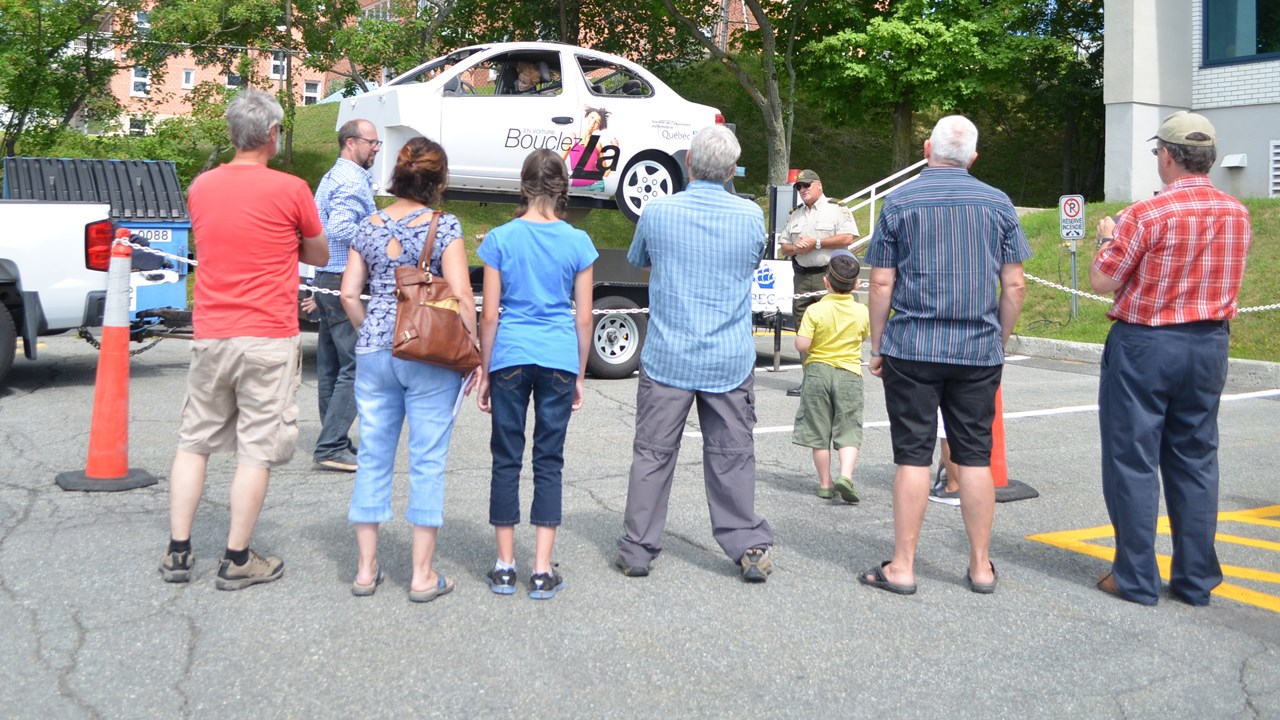 Normand DeLessard présente la journée Urgence des cadettes de la SQ Beauce-Sartigan