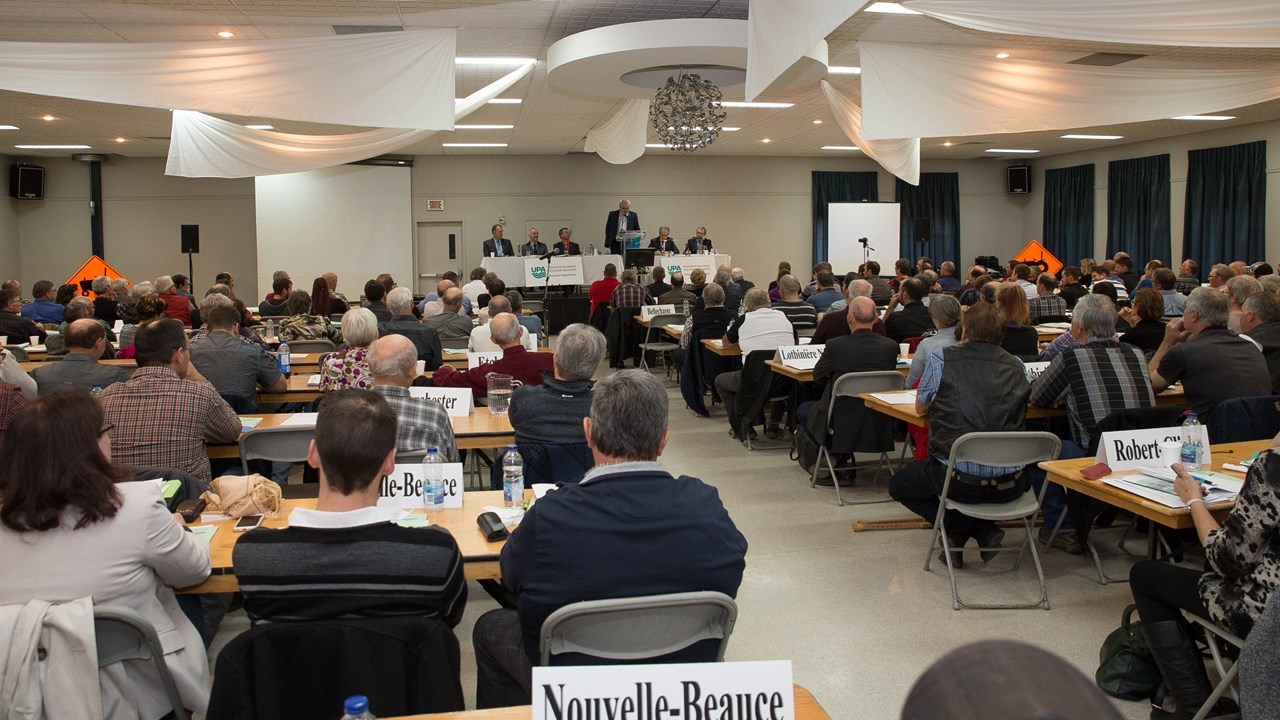 Paul Doyon rappelle les attentes des producteurs envers le gouvernement lors de l'AGA de l'UPA