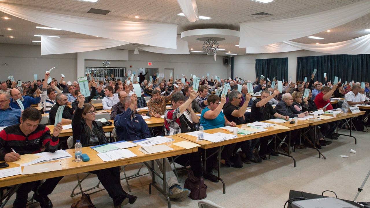 Paul Doyon rappelle les attentes des producteurs envers le gouvernement lors de l'AGA de l'UPA