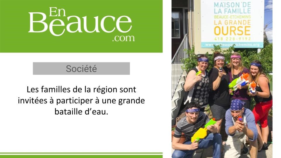 Une bataille d’eau familiale pour les 25 ans de la Maison de la famille Beauce-Etchemins