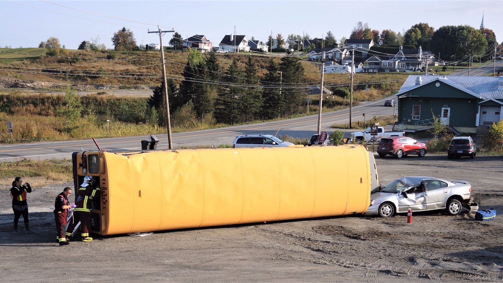 Simulation d'accident et exercice de désincarcération à Saint-Victor