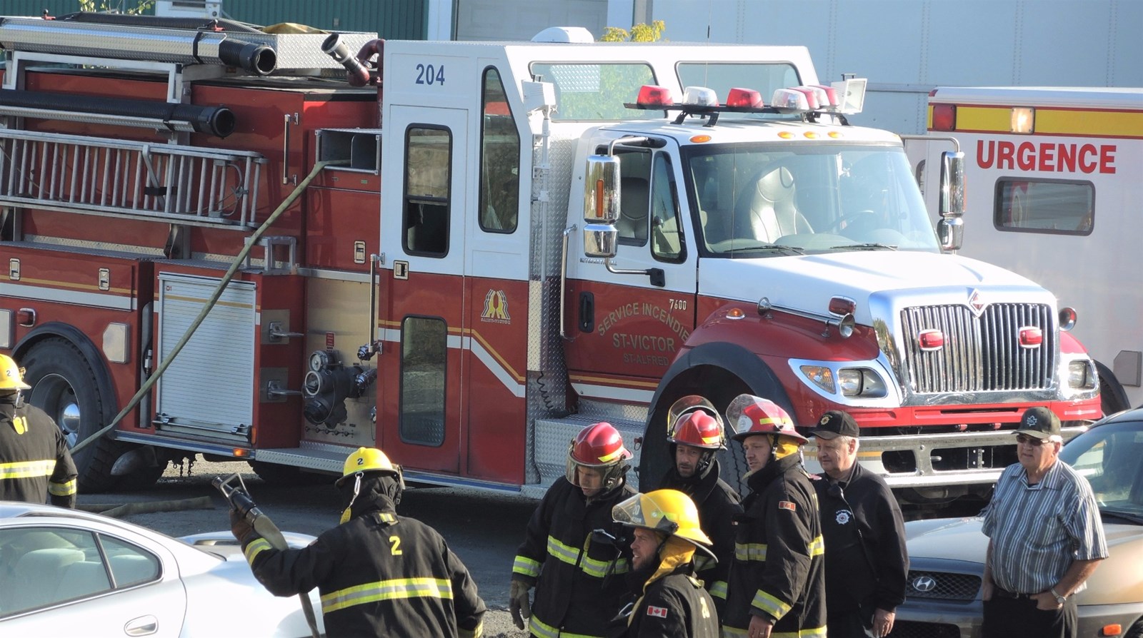 Simulation d'accident et exercice de désincarcération à Saint-Victor