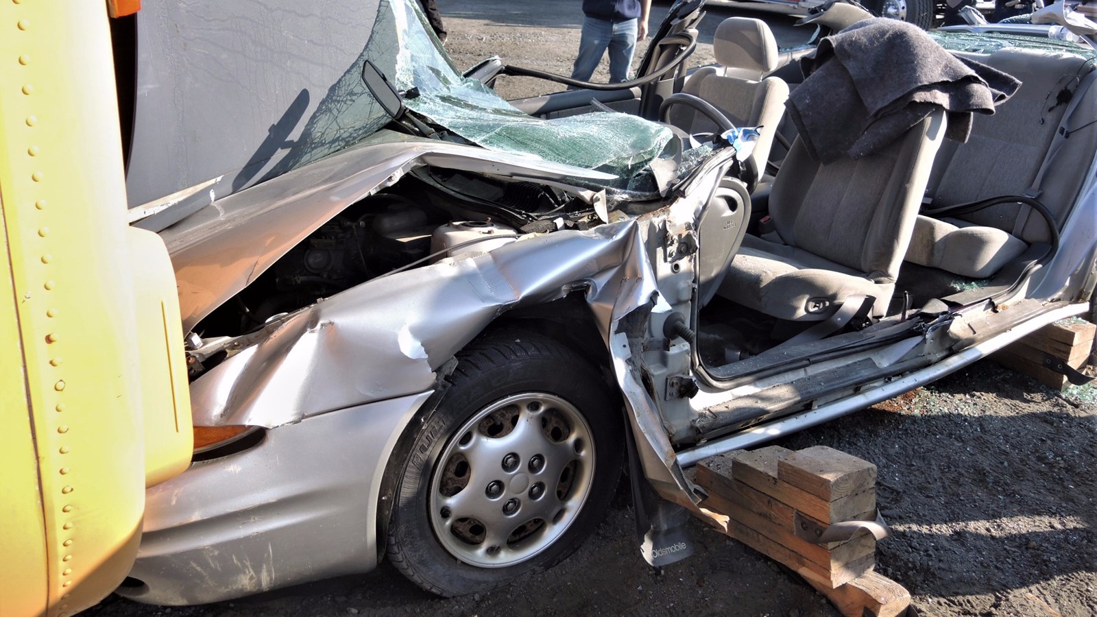 Simulation d'accident et exercice de désincarcération à Saint-Victor