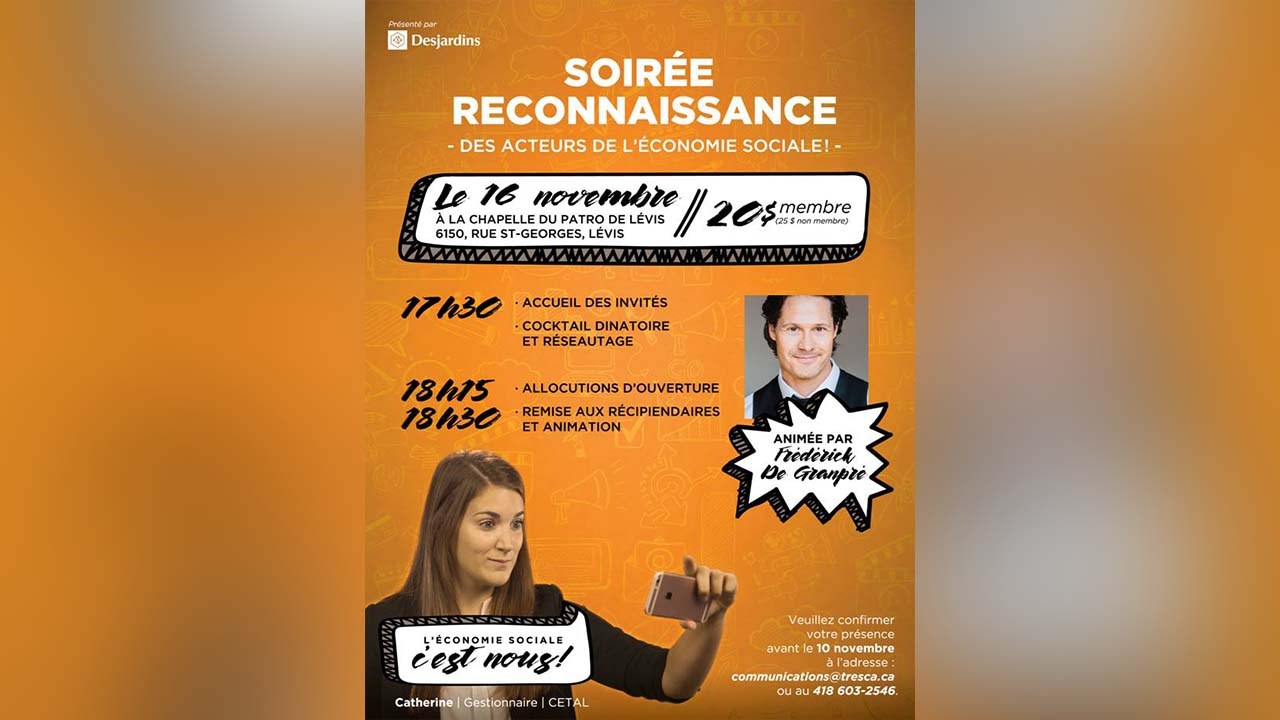 L'économie sociale à l'avant-plan lors de la soirée reconnaissance de la TRÉSCA