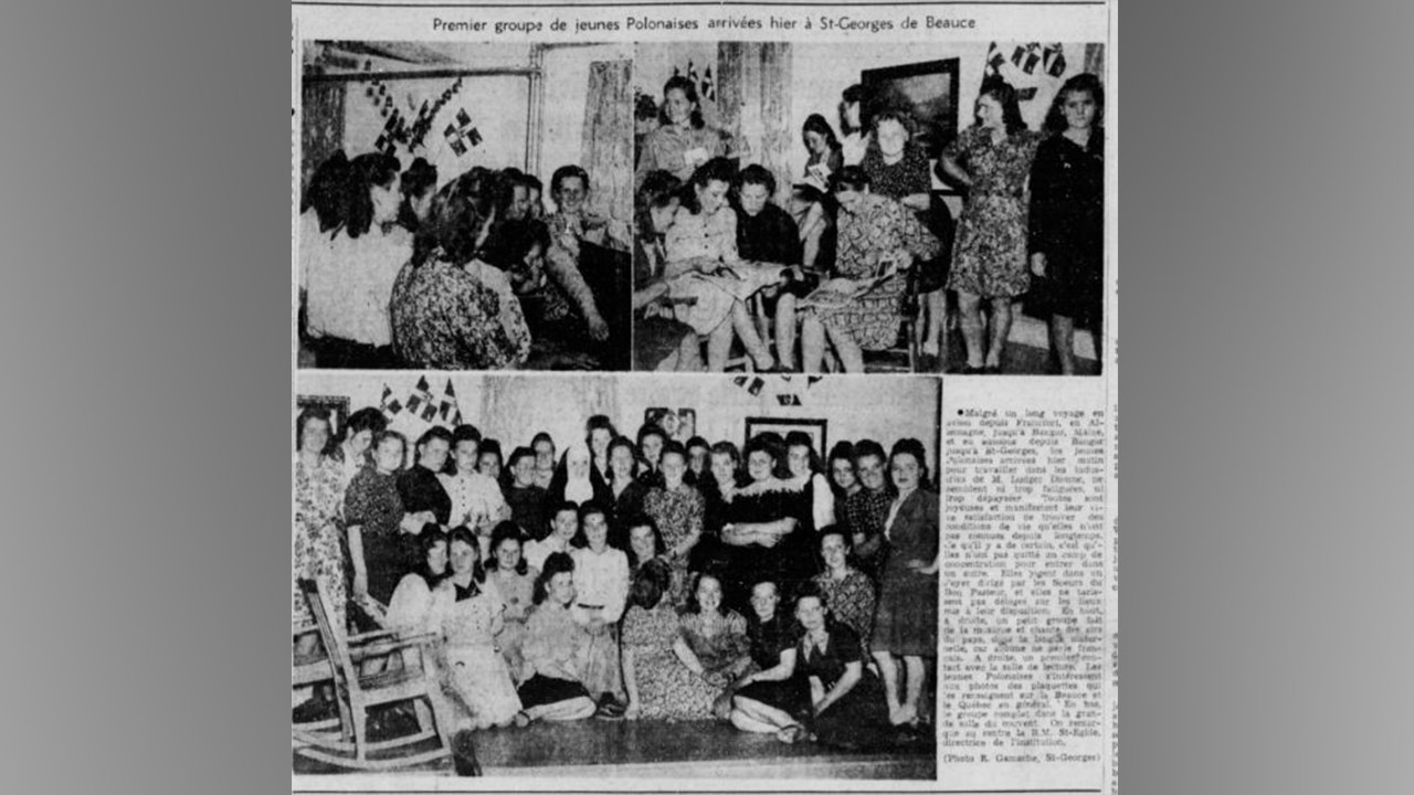 Normand DeLessard présente l'arrivée de Polonaises à St-Georges en 1949