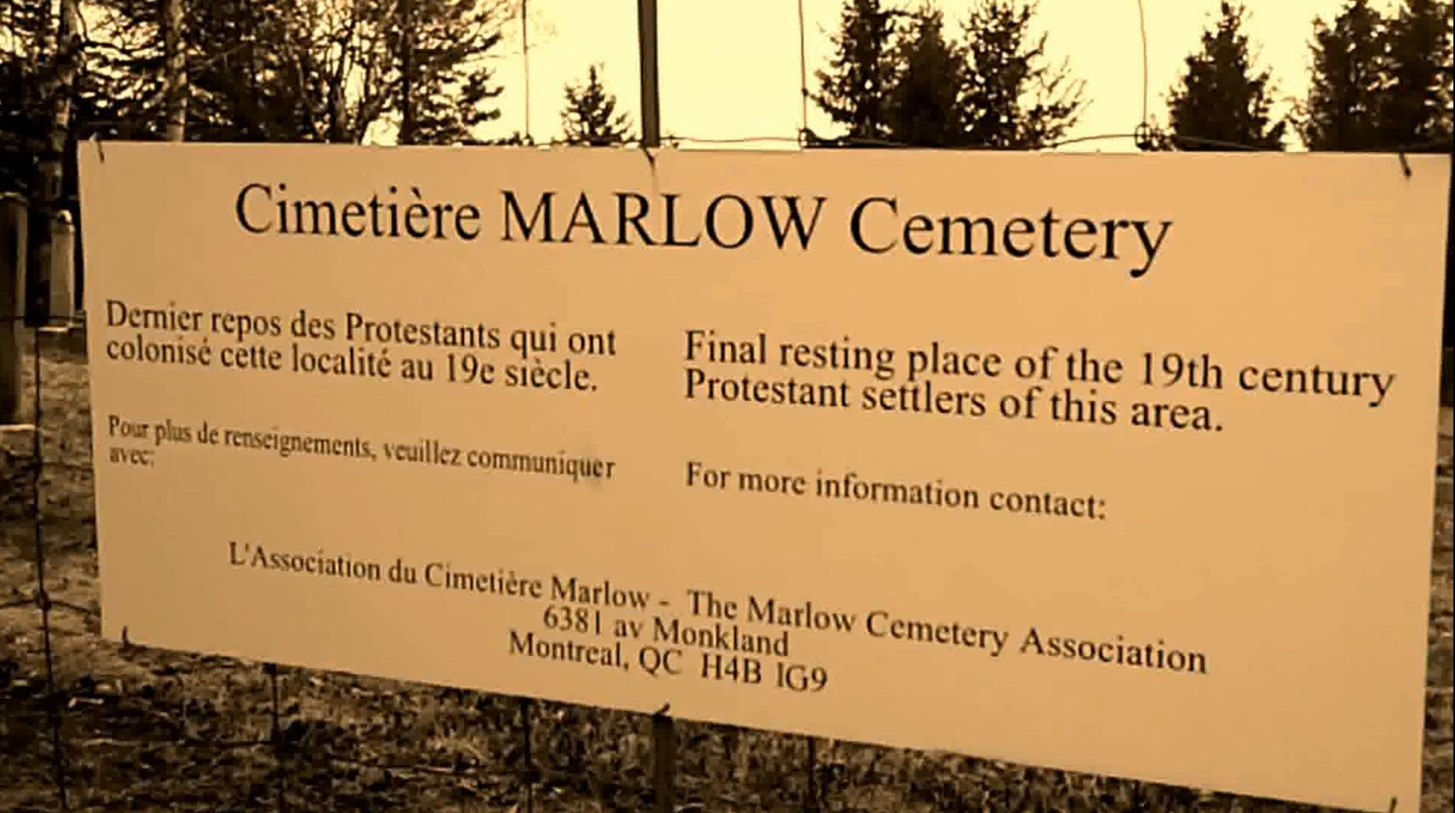 Normand DeLessard présente le cimetière Marlow de Saint-Théophile