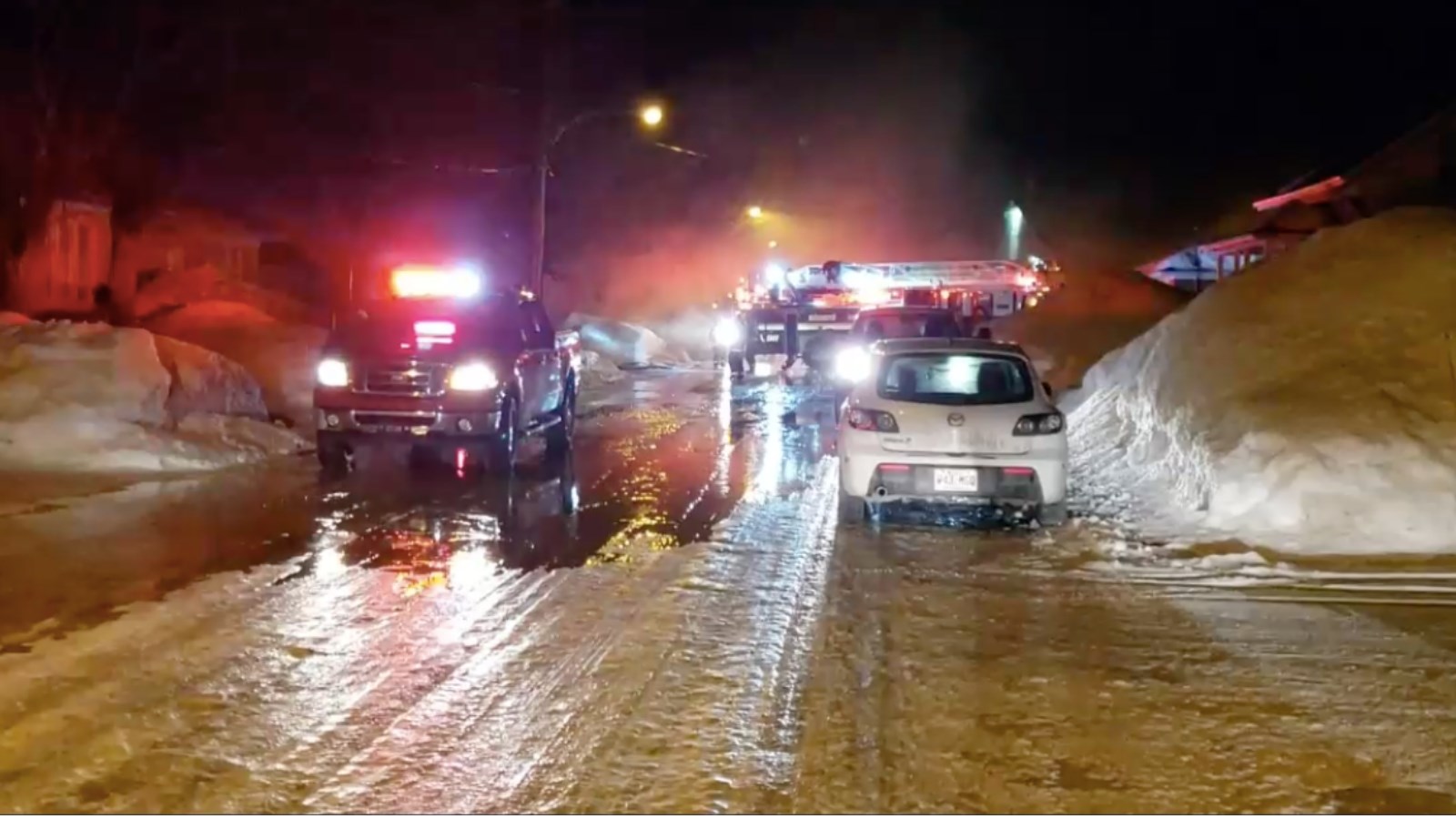 Feu de résidence à East Broughton