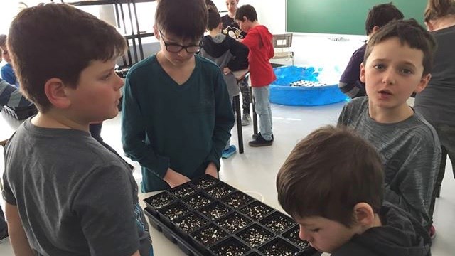 Normand DeLessard présente les jardiniers de l'école Éco-Pin