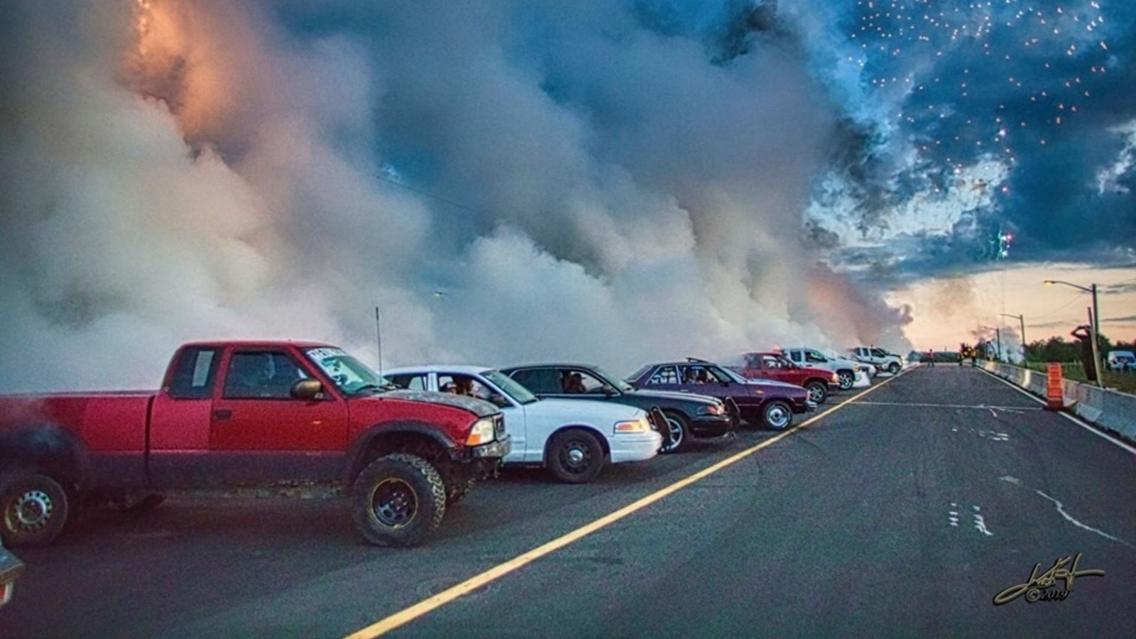 Le DragFest de St-Théophile, deuxième au monde pour le plus gros « show » de boucane