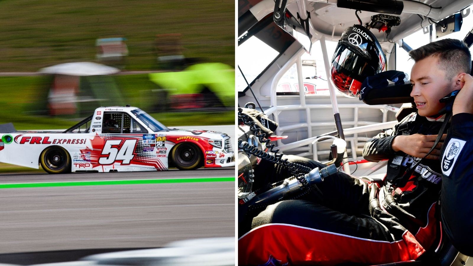 Raphaël Lessard se défend avec combativité et obtient le top 10 en camionnette NASCAR