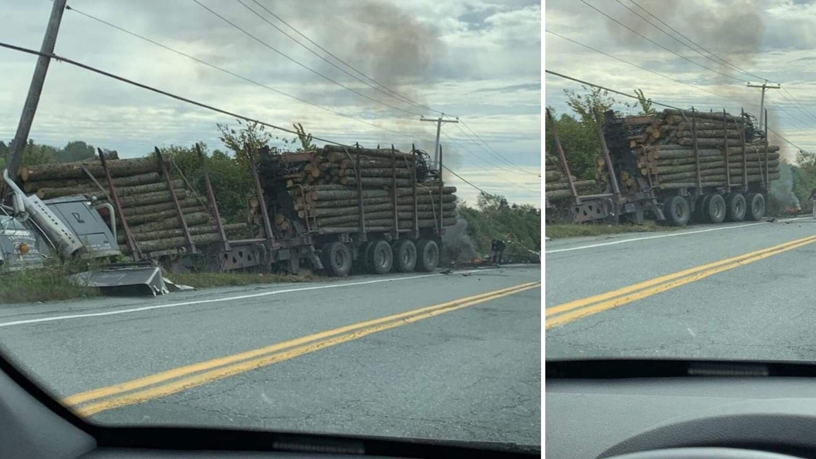 Une grave collision entre une camionnette et une semi-remorque à St-Martin