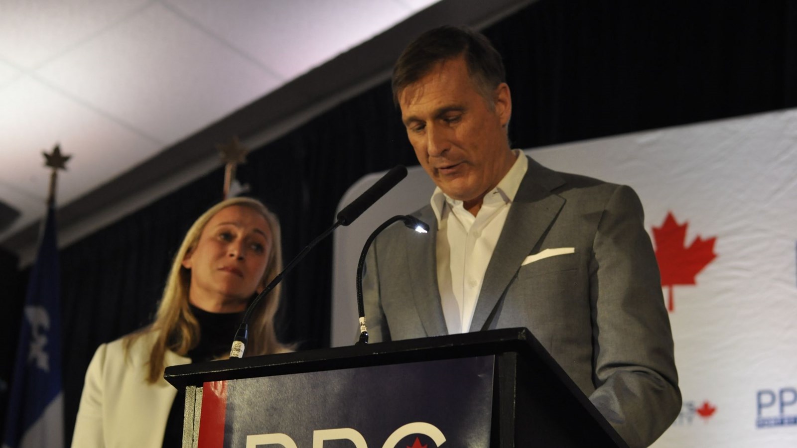 Maxime Bernier était accompagné de son épouse.