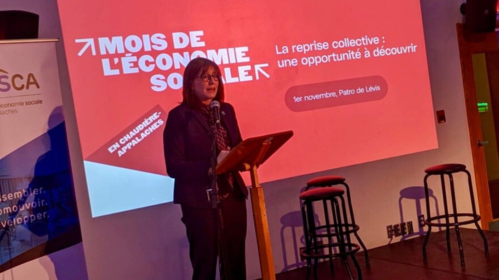 La ministre Marie-Eve Proulx était présente au lancement du Mois de l'économie sociale. 