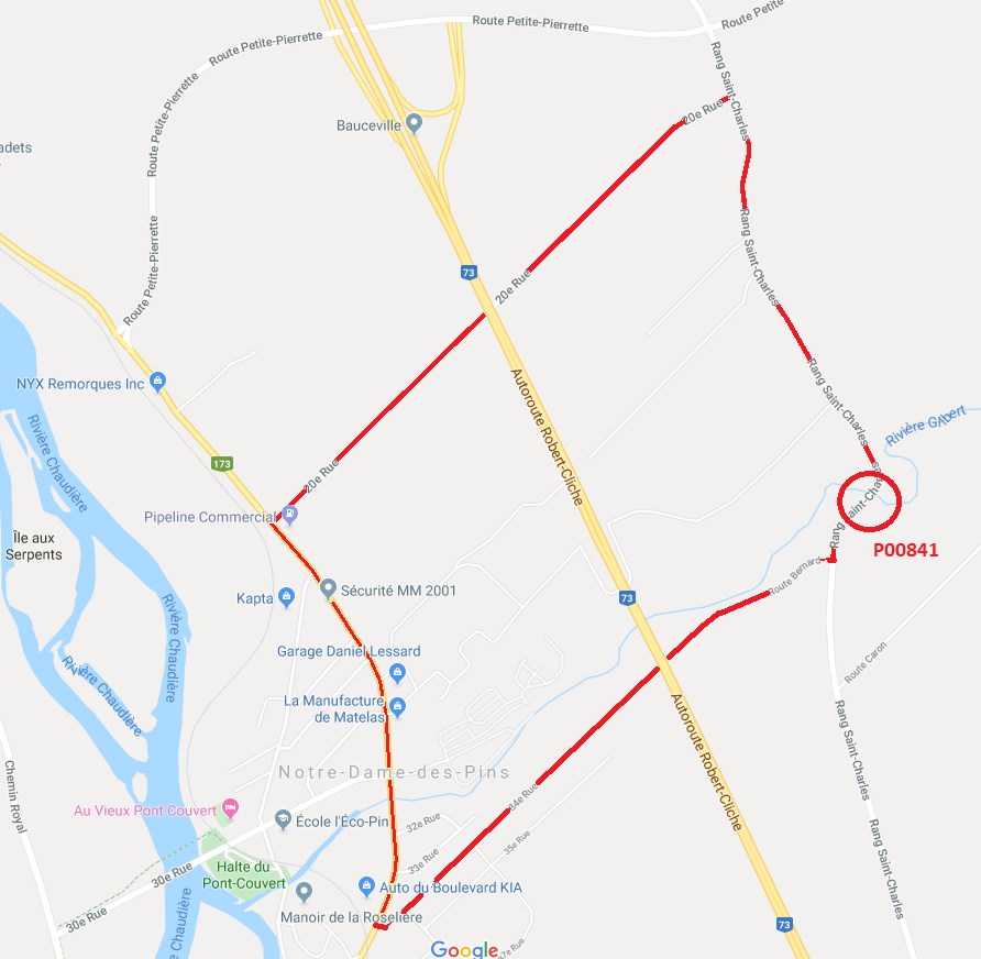 Fermeture complète du rang Saint-Charles à Notre-Dame-des-Pins