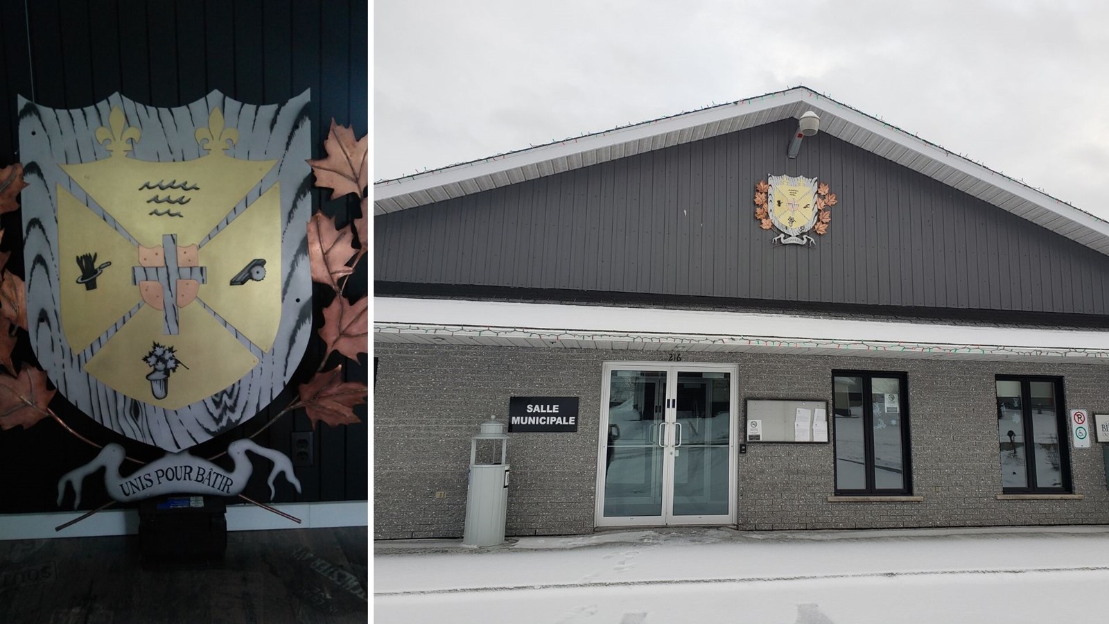 Des armoiries bien en vue à Saint-Benoit-Labre