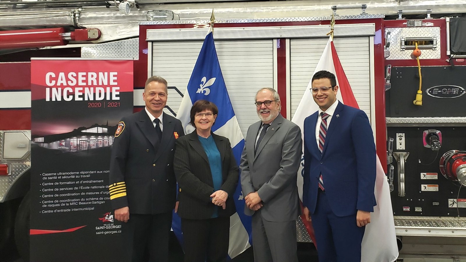 Sylvain Veilleux, Lyne Bourque, Claude Morin et Samuel Poulin. 