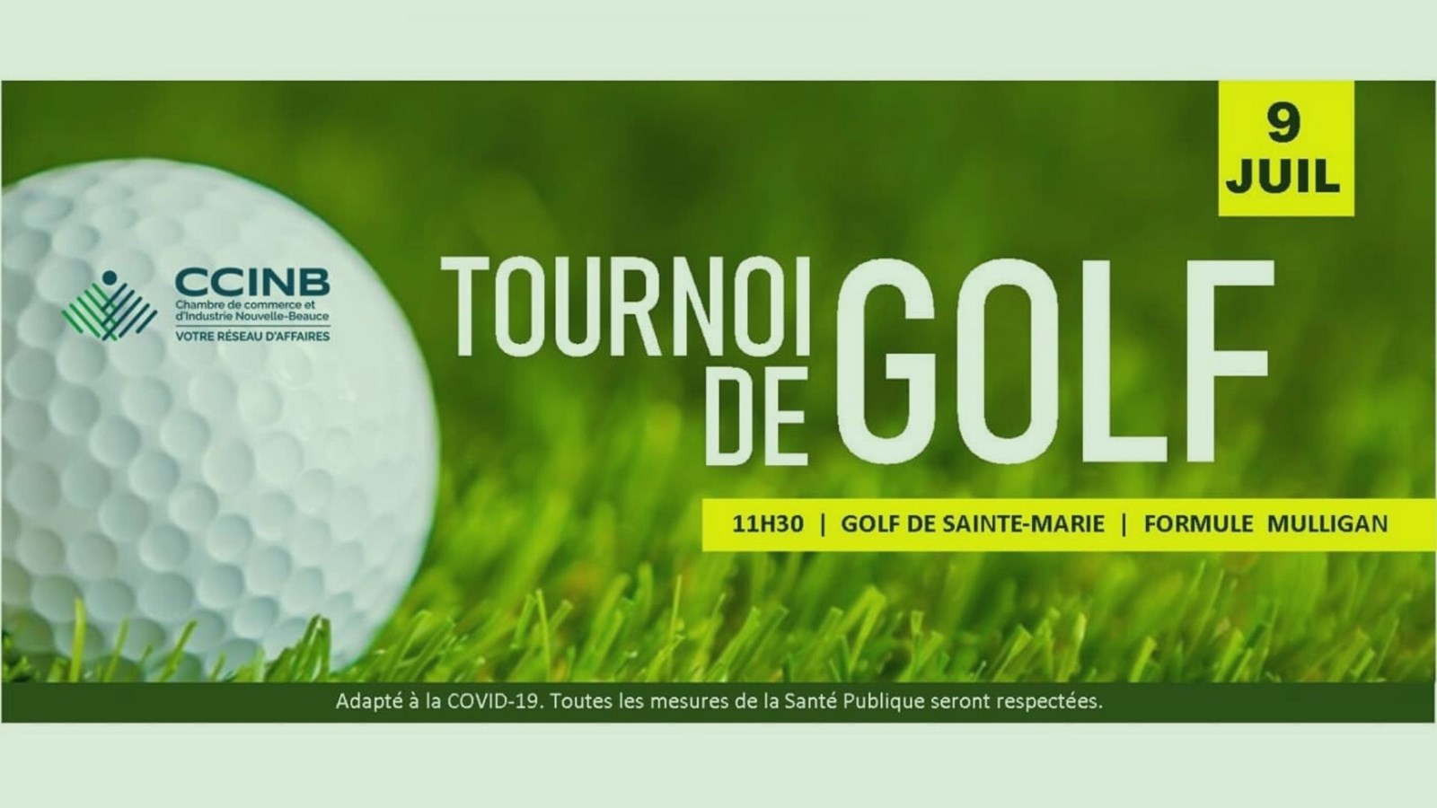 Le Tournoi de golf de la CCINB de retour le 9 juillet