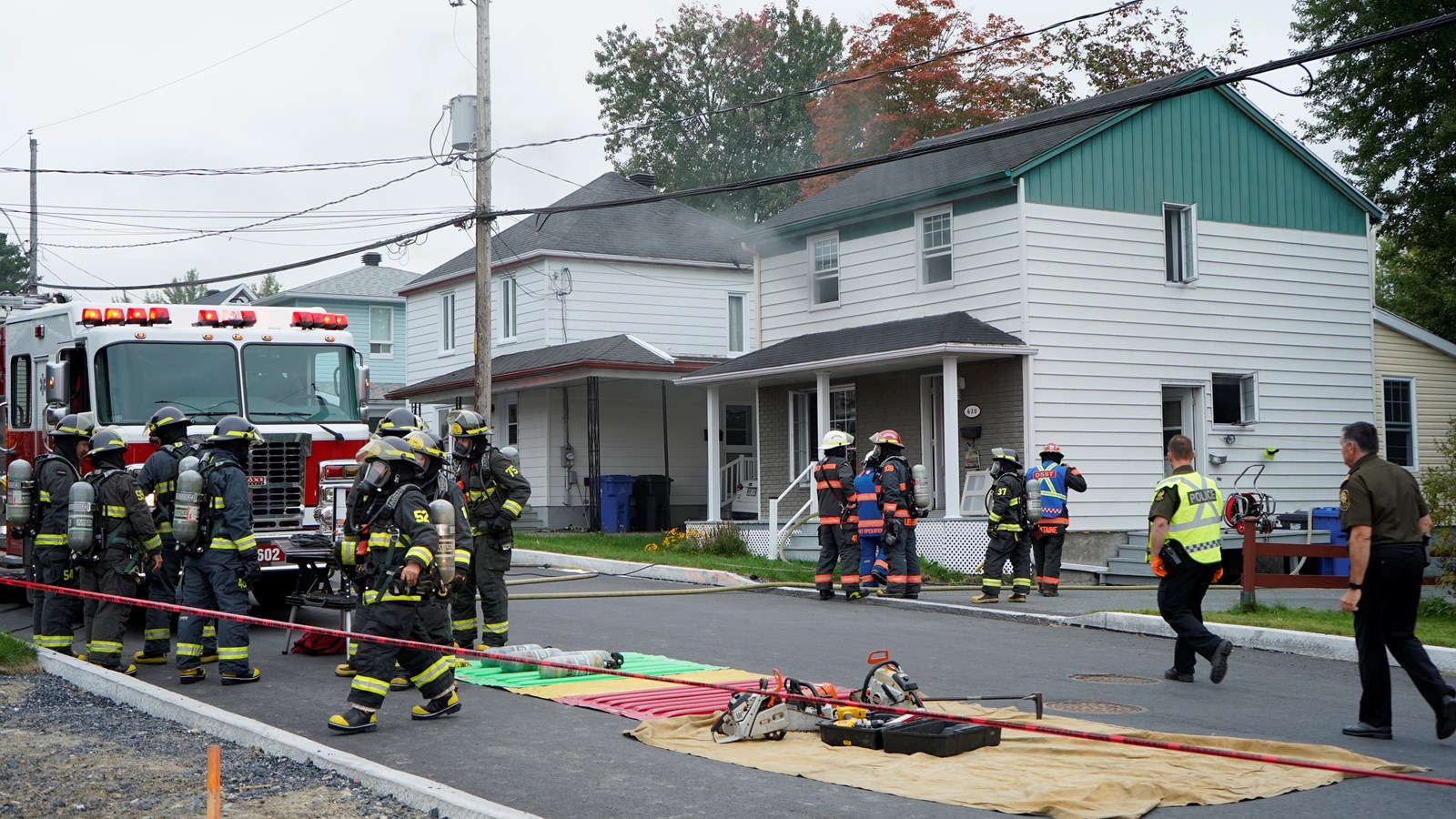Un incendie de résidence en fin d'après-midi à Saint-Georges