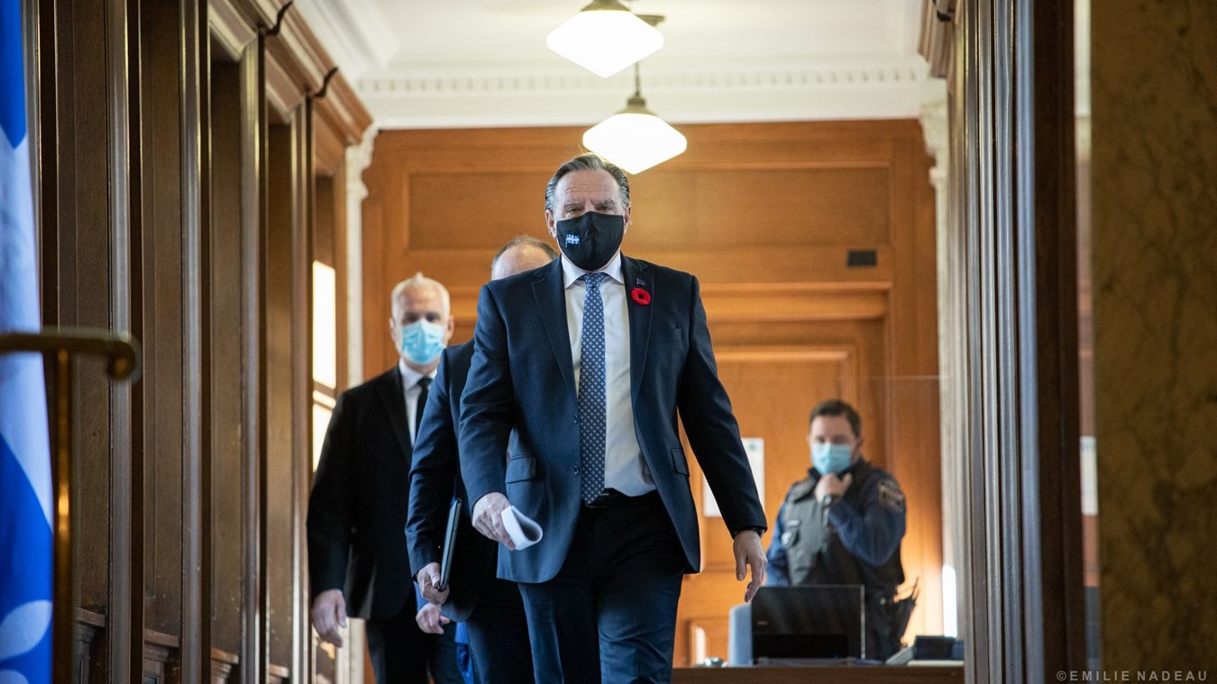 Pas d'allègement des mesures sanitaires d'ici le 23 novembre, dit François Legault