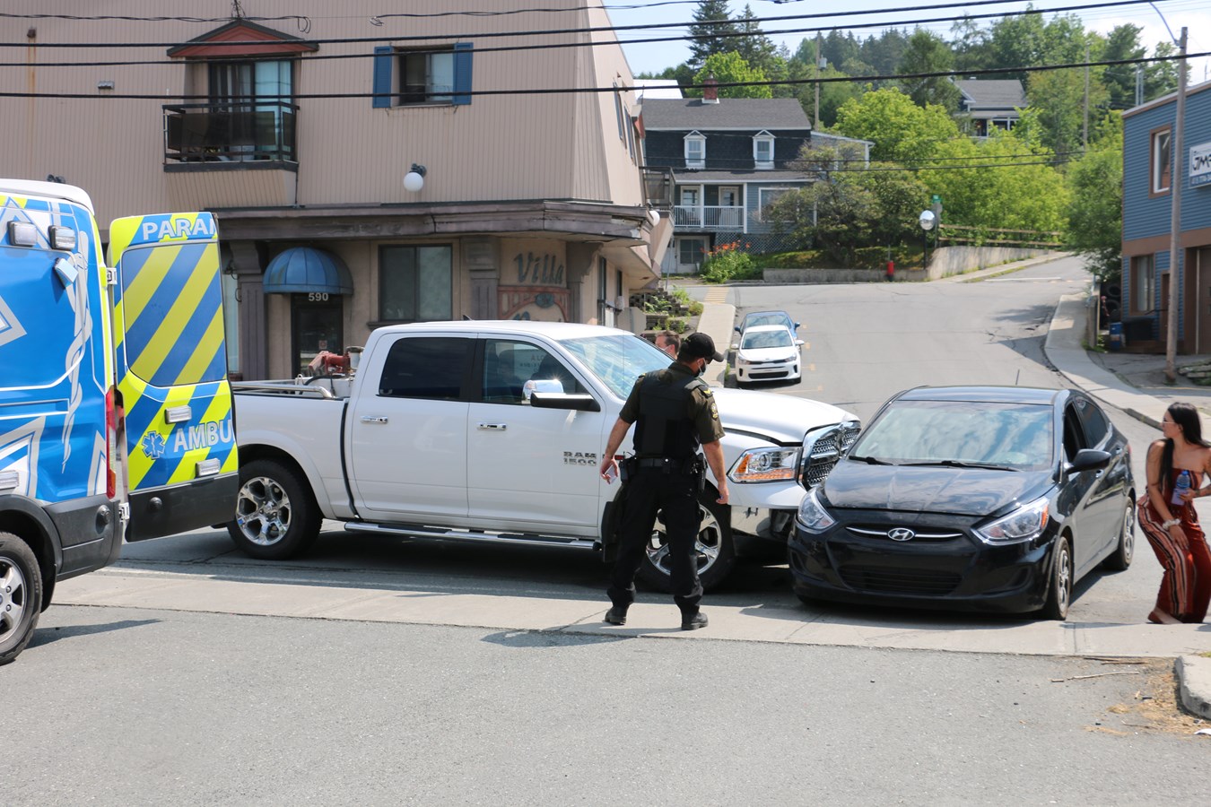 Collision sur le boulevard Renault à Beauceville
