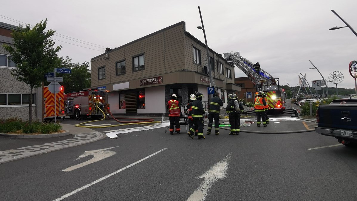 Intervention des pompiers sur la promenade Redmond