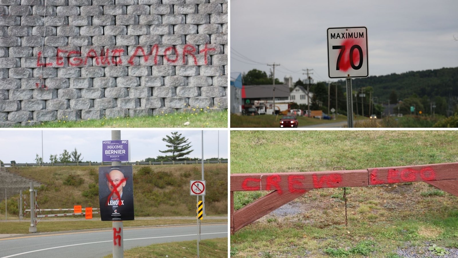 La Sûreté du Québec prend au sérieux les graffitis de menaces de mort