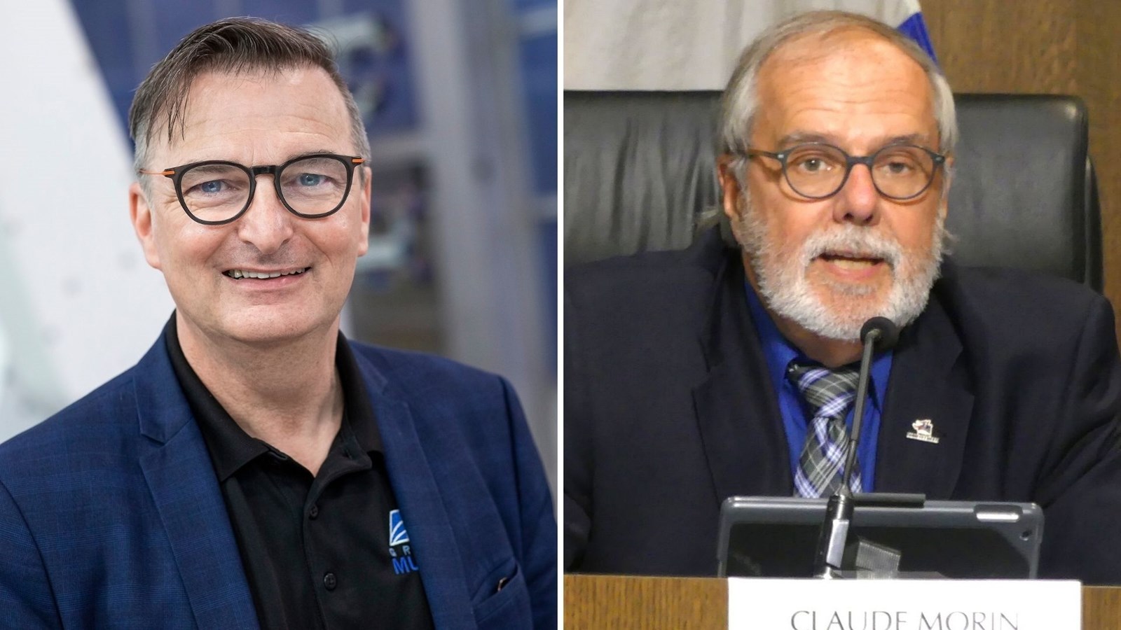 Louis Veilleux, P-dg de Métal Bernard — Claude Morin, maire de Saint-Georges