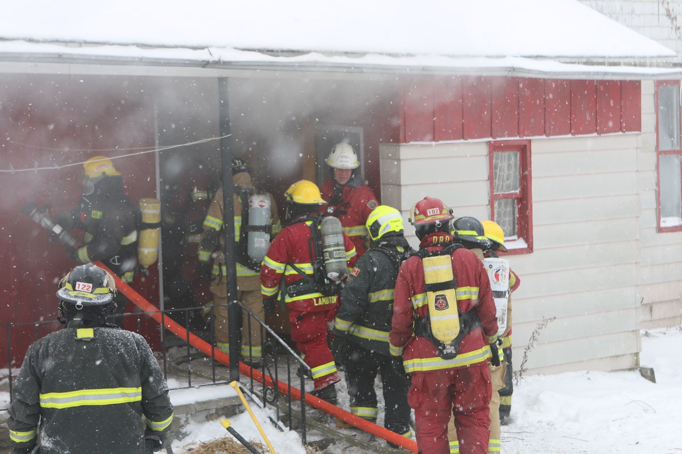 Un bon exercice de mise à feu pour les pompiers de Lambton