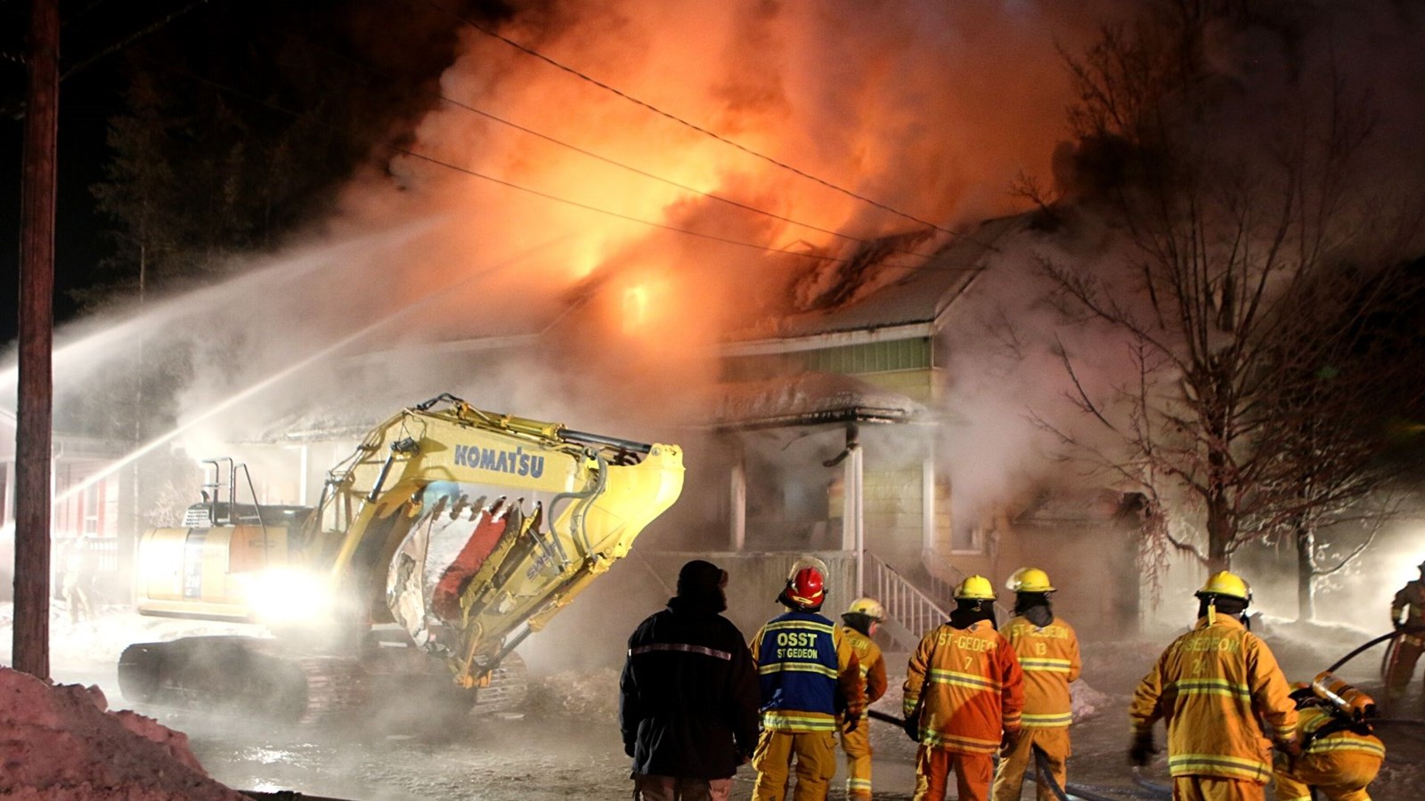 Une résidence complètement détruite dans un incendie à Saint-Gédéon-de-Beauce