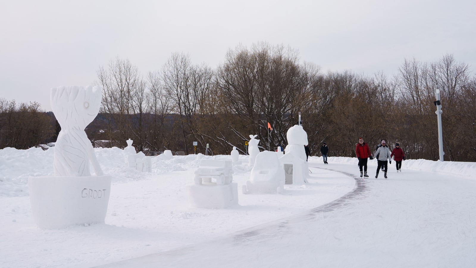 Un retour populaire pour les sculptures sur neige à Saint-Georges