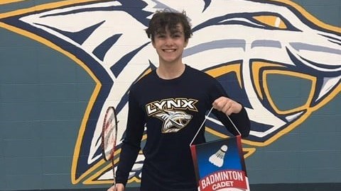 Charles Veilleux devient champion de badminton de ligue scolaire