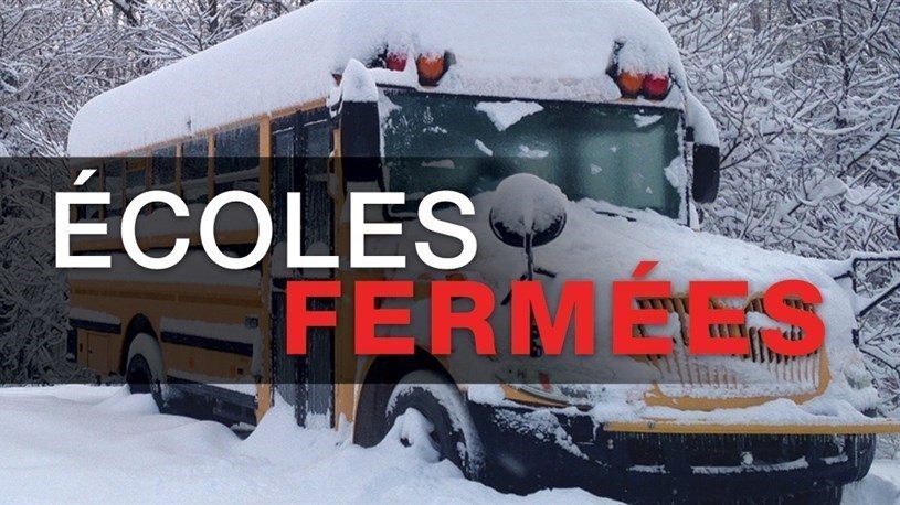Toutes les écoles de la région sont fermées aujourd'hui