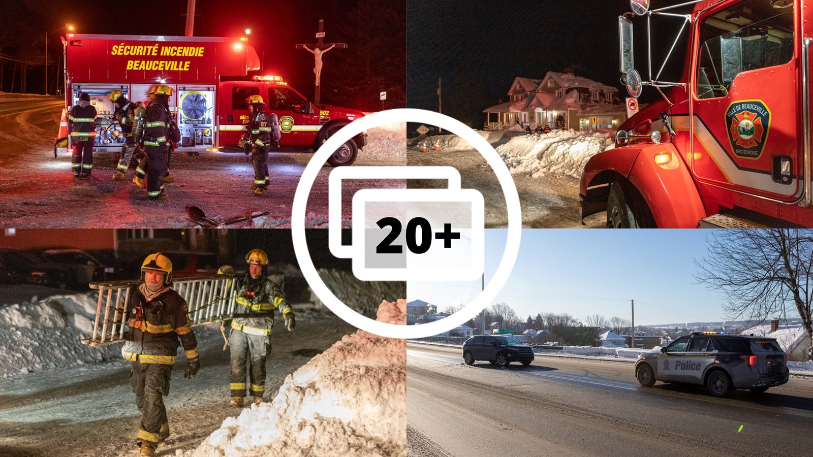Un feu de cheminée à Beauceville et une collision à Saint-Georges