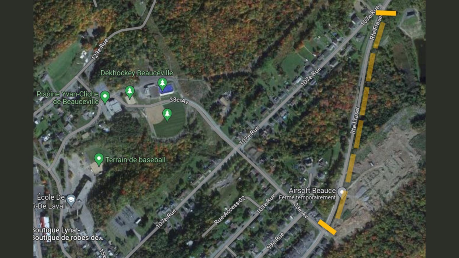 Fermeture d’un tronçon de la route Fraser à Beauceville