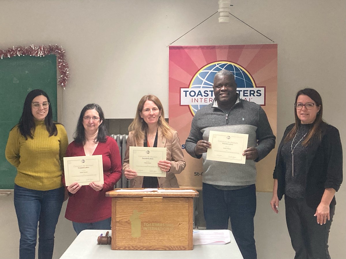 Club Toastmasters de Saint-Georges dévoile les résultats de ses concours de discours et d'improvisation