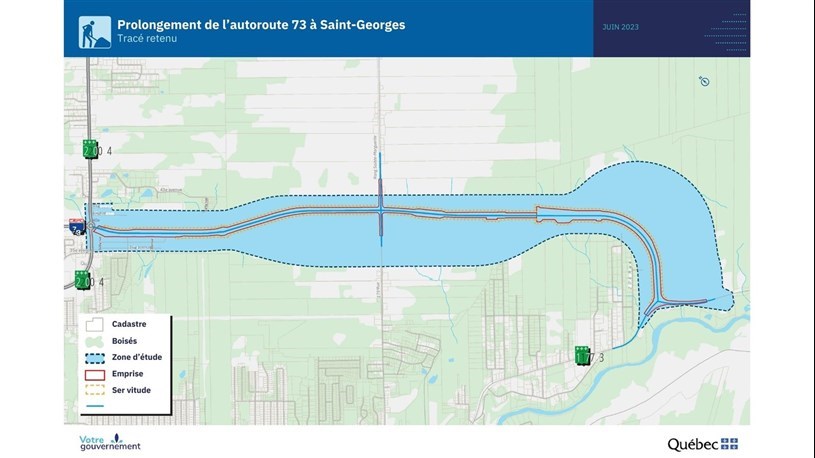 Les citoyens de la région sont majoritairement favorables au projet de prolongement de l'autoroute 73 à Saint-Georges, mais tout autant insatisfaits du tracé proposé.