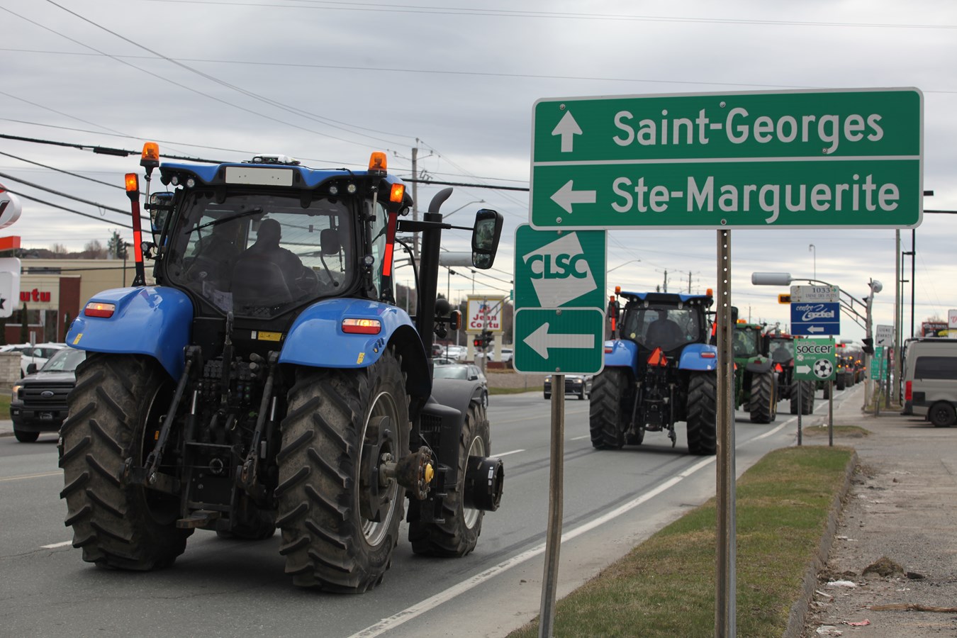 La gronde des agriculteurs du Québec s'empare de Sainte-Marie