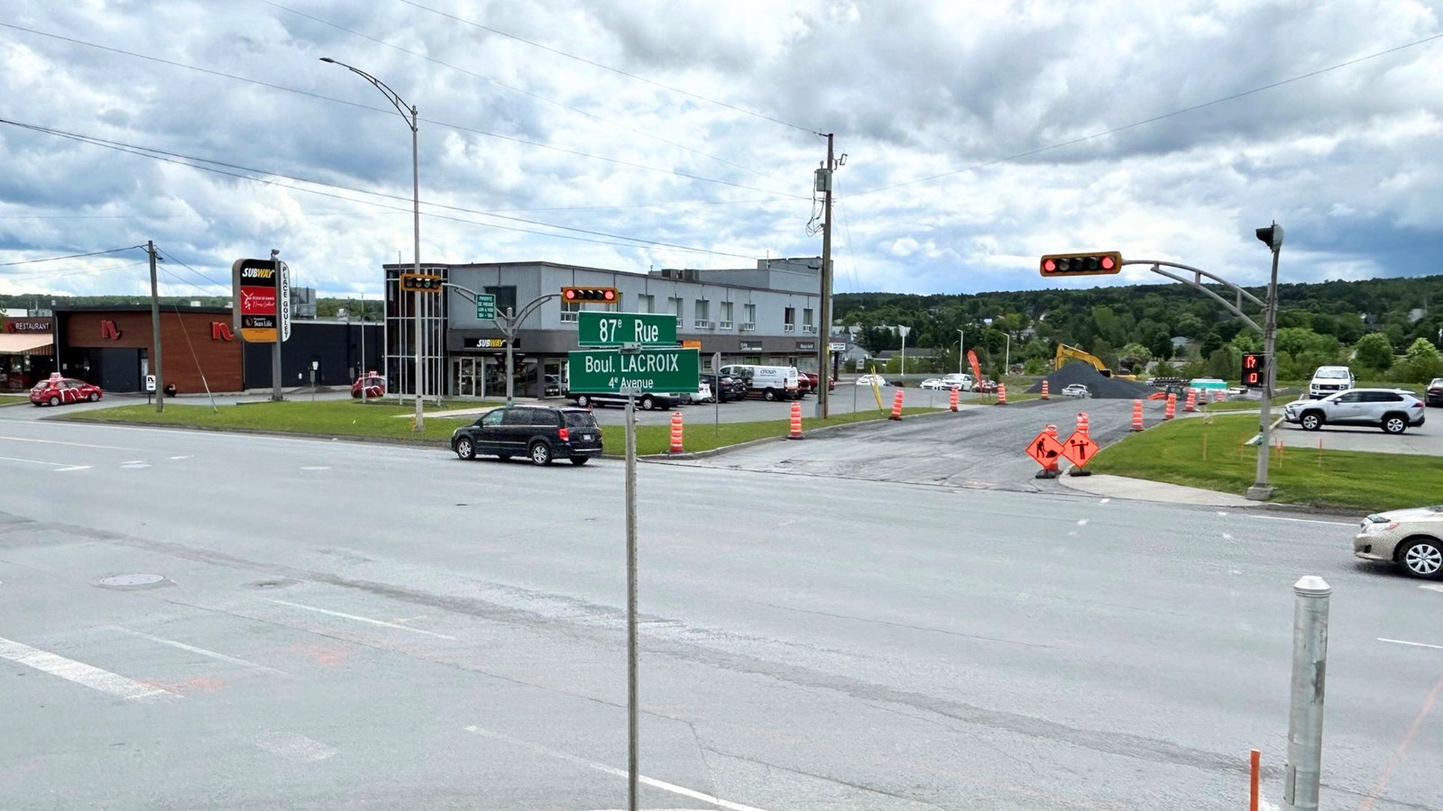 Saint-Georges: travaux à l’intersection du boulevard Lacroix et de la 87e Rue