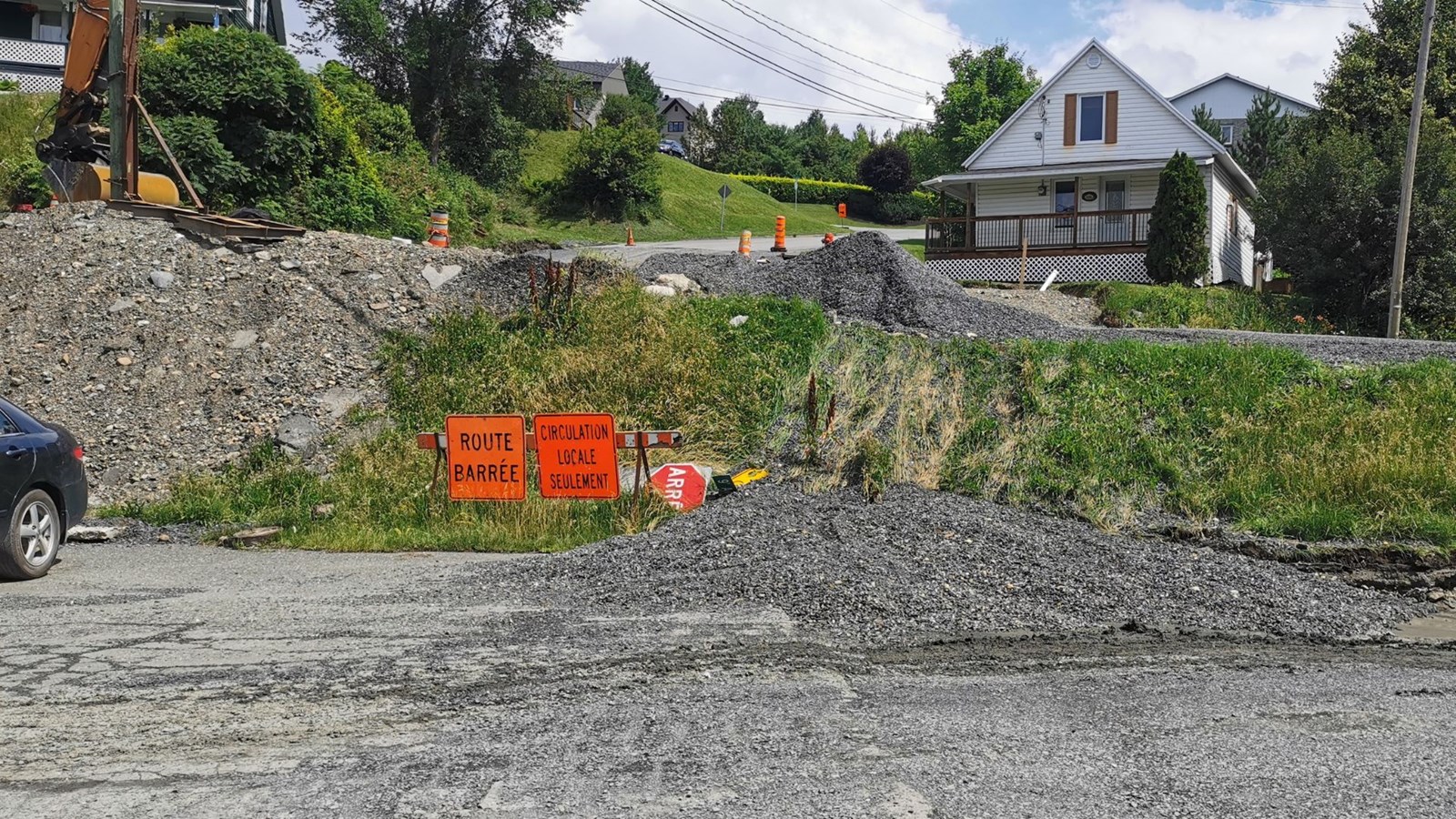 Chantier des travaux sur la 9e avenue, à la hauteur de la 155e rue.