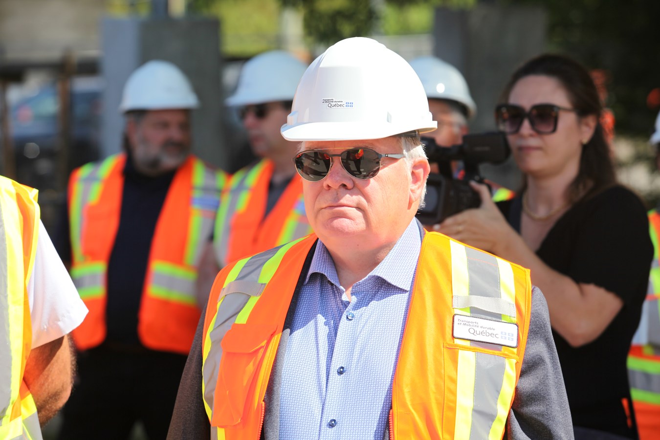 La ministre des Transports en visite au chantier ferroviaire de Vallée-Jonction