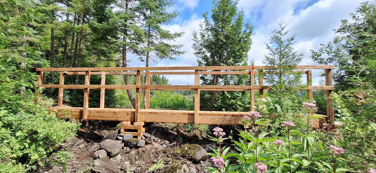 Inauguration des travaux de réfection du sentier pédestre du Lac Caribou