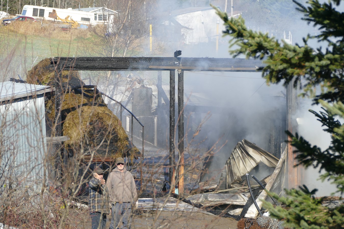 Sainte-Clothilde-de-Beauce : un bâtiment agricole détruit par un incendie
