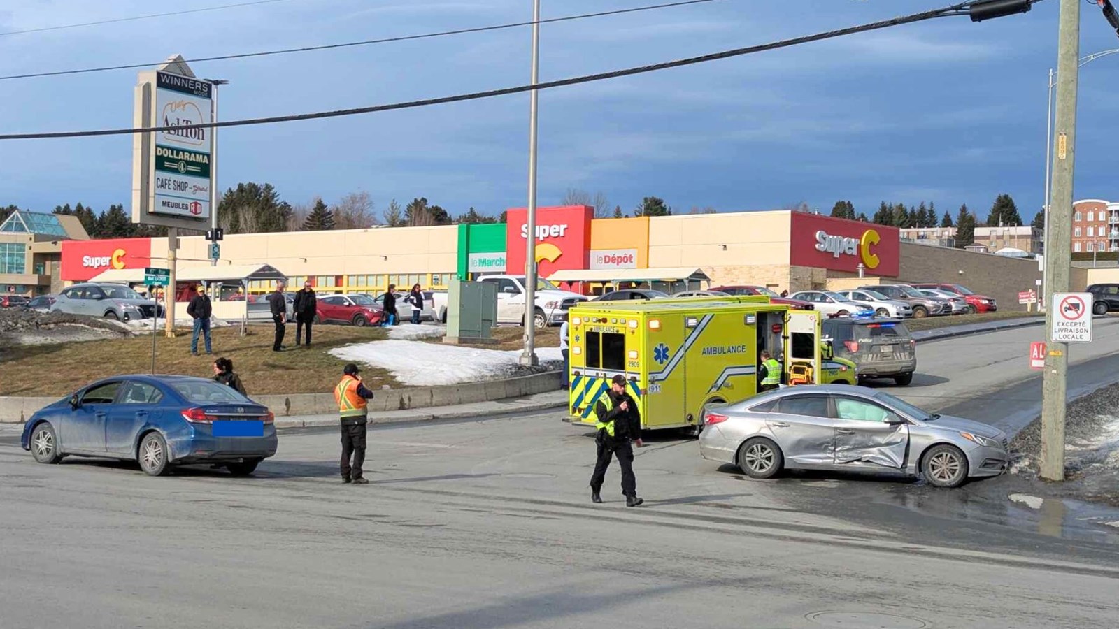 Accident mineur à Saint-Georges: six personnes impliquées