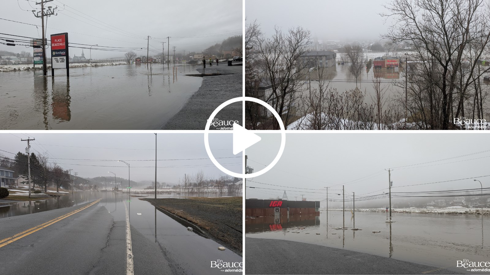 Beauceville se réveille les pieds dans l'eau