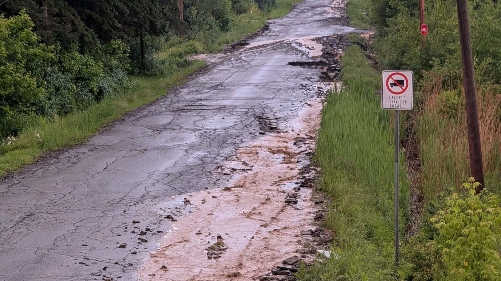 Coup d'eau intense sur Beauceville hier soir