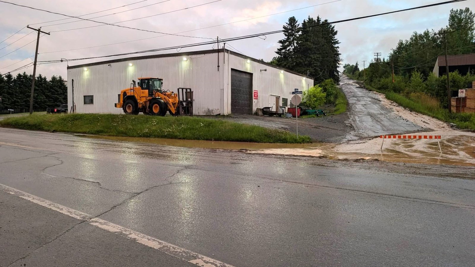 Coup d'eau intense sur Beauceville hier soir